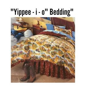 🧲VTG “YIPPEE-I-O” BEDDING - TWIN SET🧲